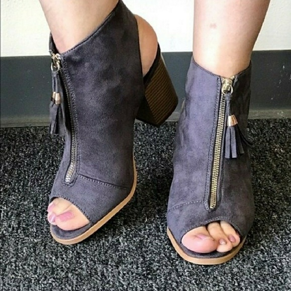 Sexy Gray Shoe Booties - Picture 1 of 4